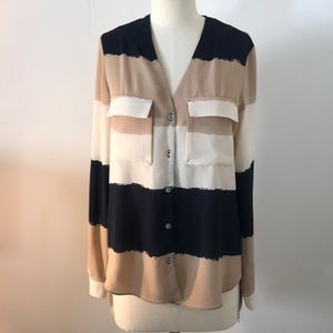 Long sleeve stripe blouse